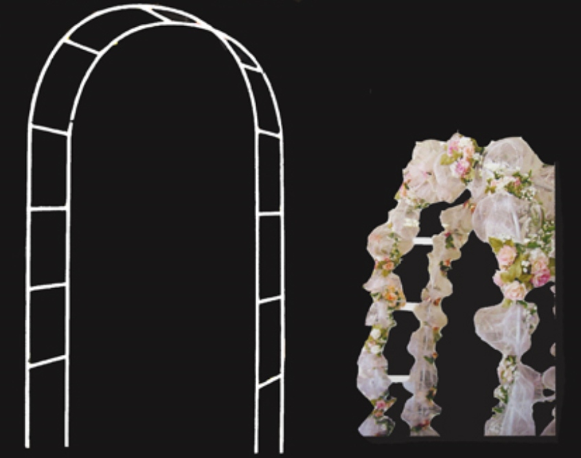 White Metal Wedding Arch (25" W x 25" H)