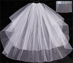 21851V (OUT OF STOCK) Veil With Pearl & Rhinestone