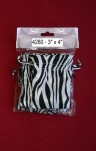 3" X 4" Zebra Satin Print Bags/12 Pcs Per Pack