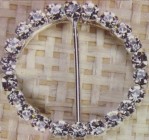 1.75" Round Rhinestone Buckle (4/pcs Per Pack)