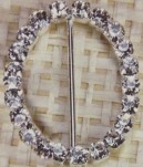 1.75" Oval Rhinestone Buckle (4/pcs Per Pack)