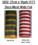 5932 - 11" X 10yds Deco Mesh Wide Foil