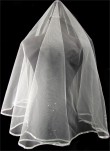 Satin Edge With Pearls Wedding Veil