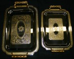 Set Of 2 Metal Trays