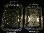 Set Of 2 Metal Trays