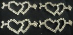 Diamond Double Heart W/Arrow (12/pcs Per Pack)