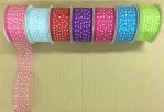 1.5" X 25yds Organza Ribbon With Star Print