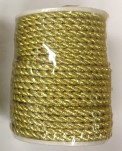 ROP6G  6mm X 25yds Gold Metallic Cord