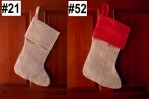 8" X 17" H X 14" F Jute Stocking With Red Or Natural Cuff