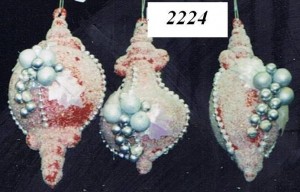 Red Frosted Ornaments (Min.36)