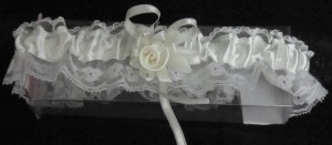 Garter White only - Ivory out of stock