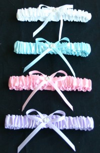 Satin Garter Pink or Lilac only