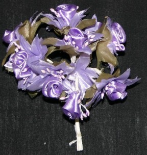 Lavender Satin Roses with Pearl