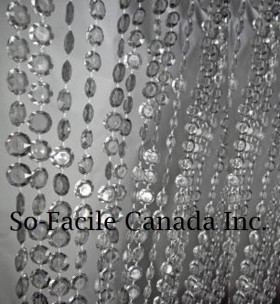 3' (Length) x 6' (High) Silver Jewel Curtain